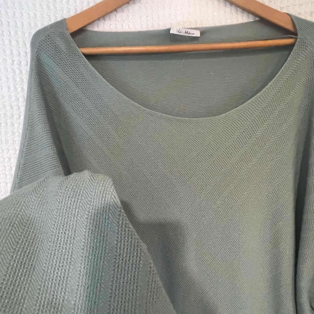 Milano Sage Green Crew Neck Sweater